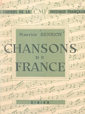 cover image of Chansons de France